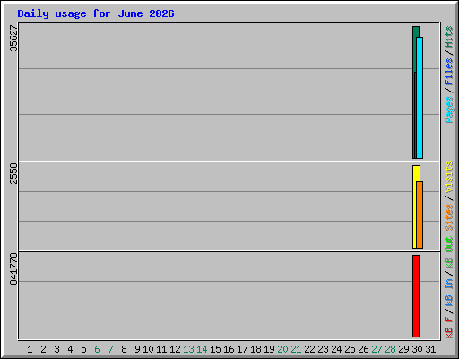 Daily usage for June 2026