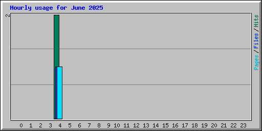 Hourly usage for June 2025